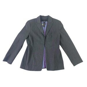 The Limited Stretch Womens Blazer Size L Gray Career Professional Business